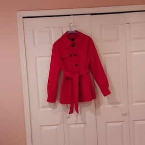 Red raincoat